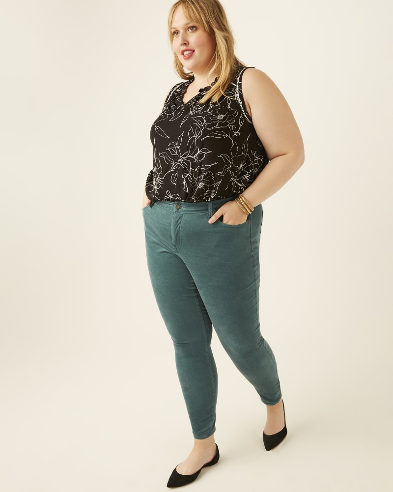 Plus size model wearing Claire Corduroy Pants by Kut From The Kloth | Dia&Co | dia_product_style_image_id:171183